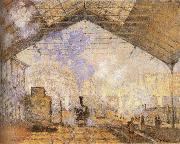 Claude Monet Railway station painting